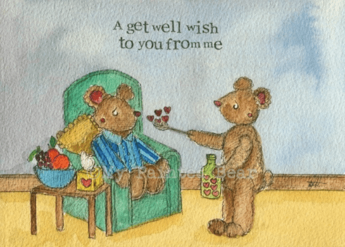 A get well wish my painted bear