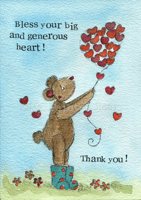 Generous Heart (Thank you) my painted bear