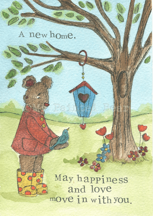 Happiness and love (new home) my painted bear