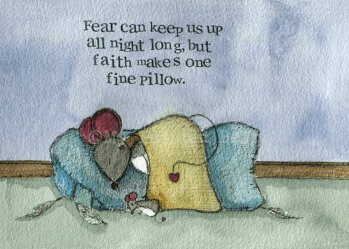 Faith makes one fine Pillow my painted bear