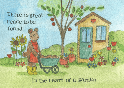 Heart of a garden my painted bear
