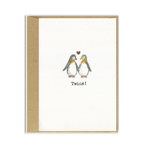 Twins - Mini Greeting Card