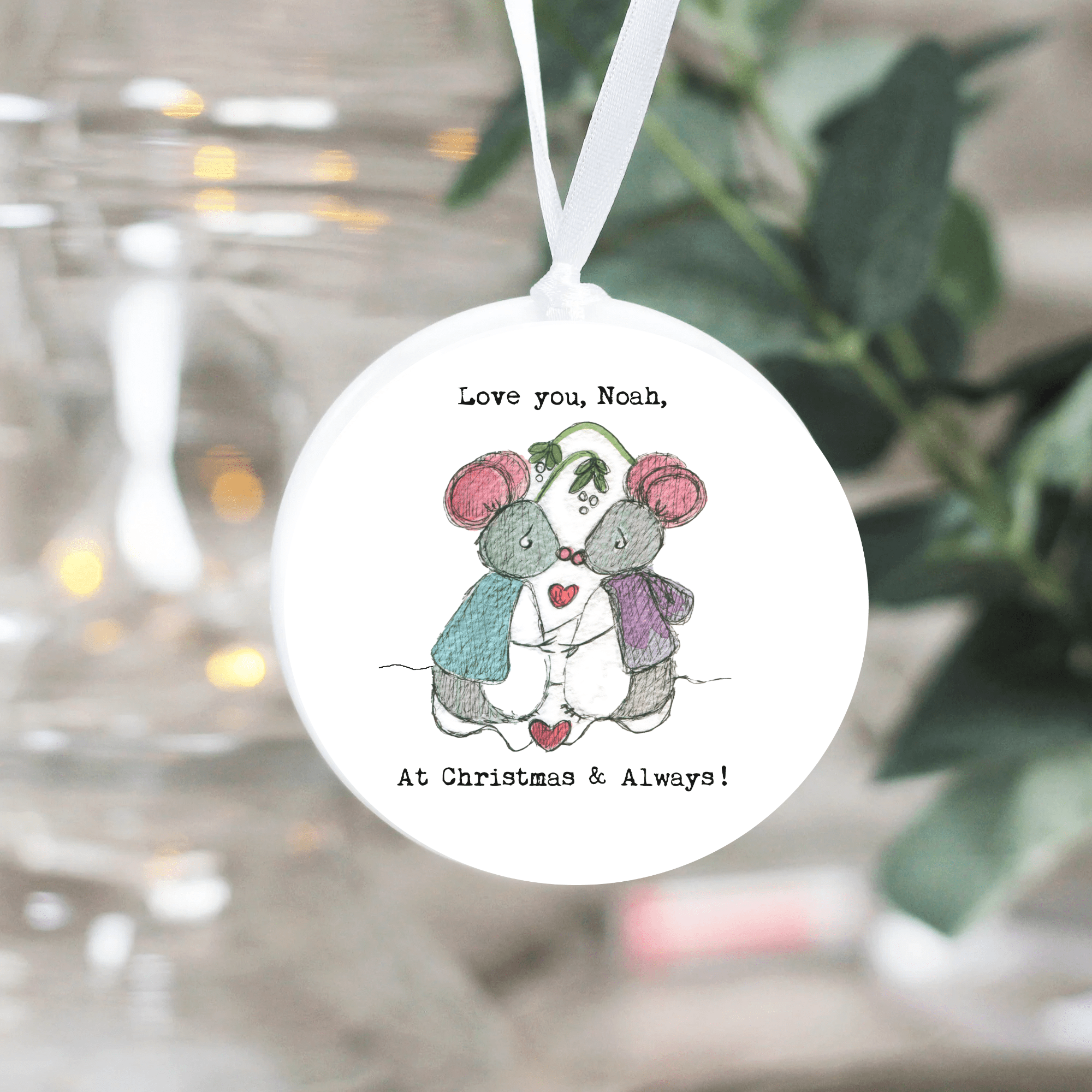 Mistletoe Mice - Ceramic