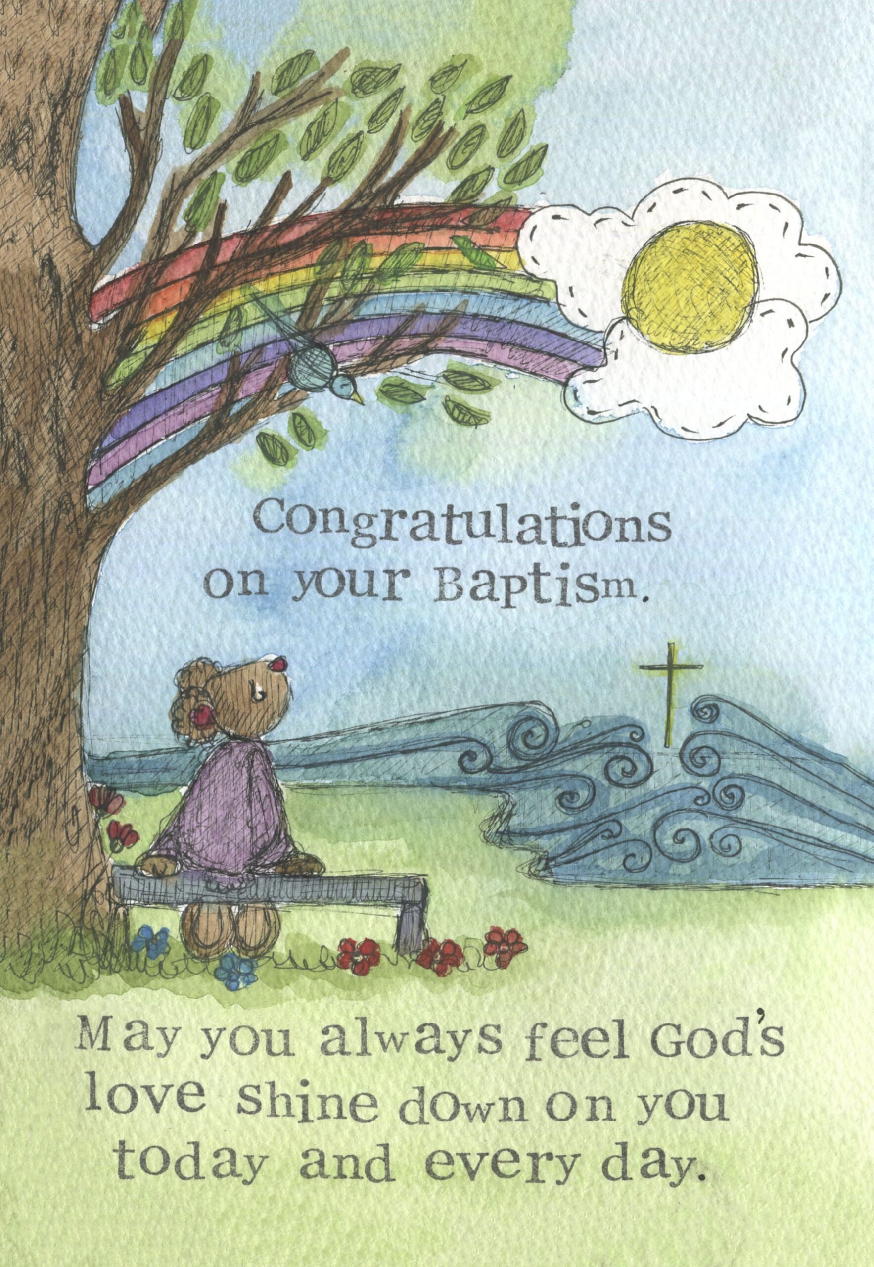 God's love (Baptism) - greeting card