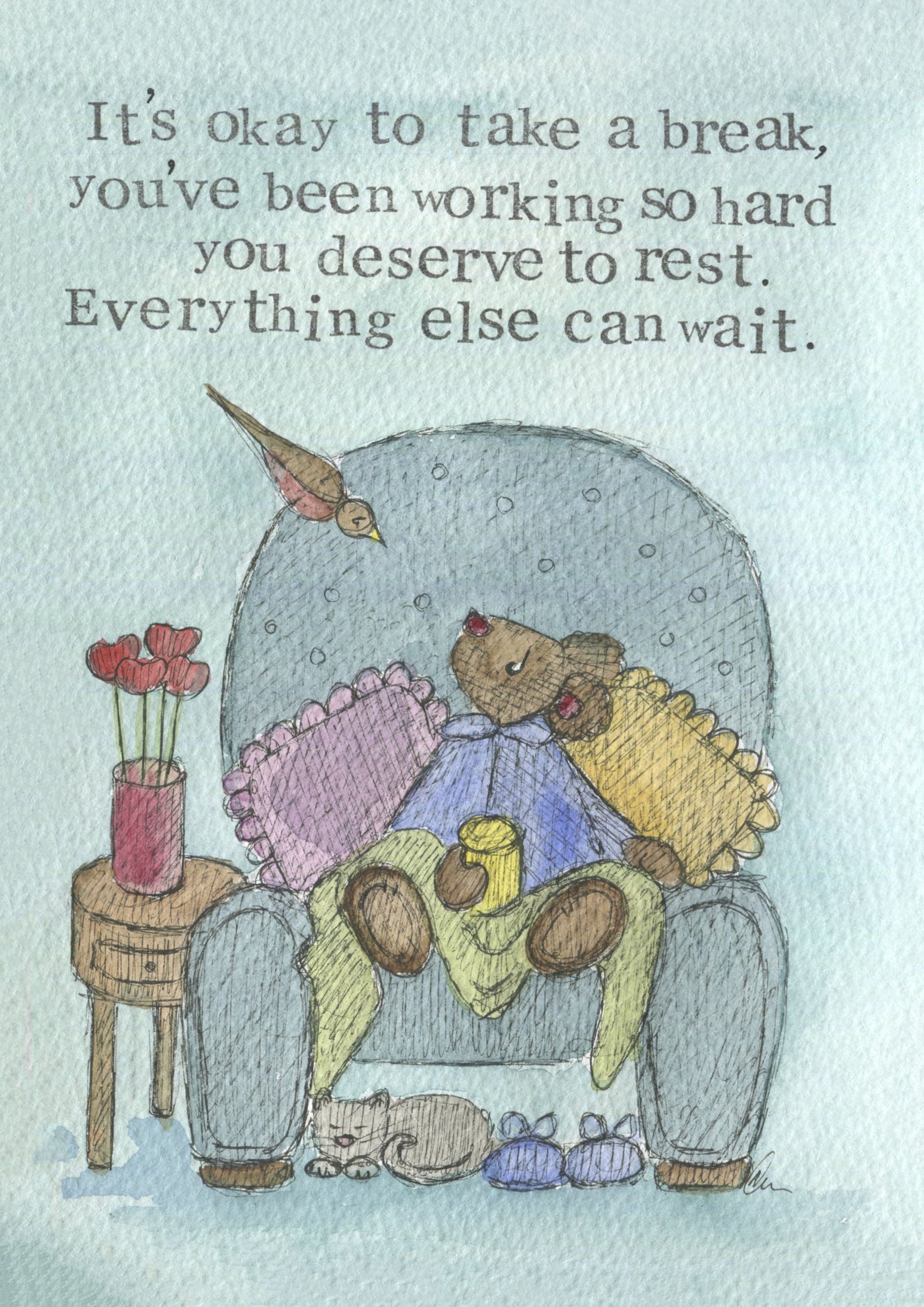 You deserve to rest - greeting card